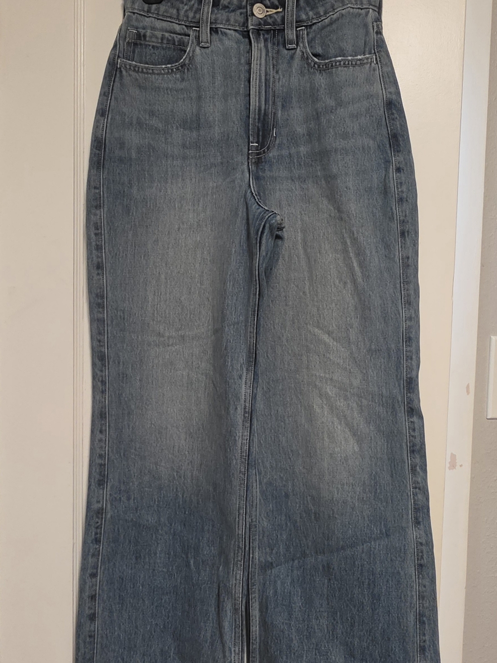 Hollister Light Blue High-Rise Wide Leg Jeans
